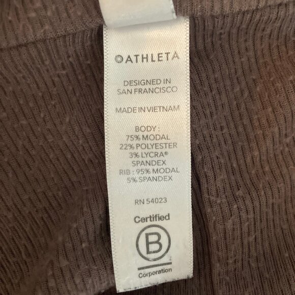 Athleta Cardigan Extra Small Mineral Brown Canopy Wrap Nirvana Athleisure Lounge - Picture 11 of 13
